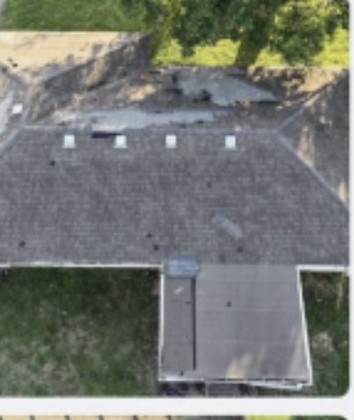 Aerial drone capture of a residential roof